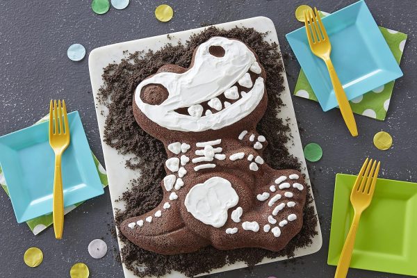 Wilton Dinosaur Cake Pan Aluminum Oven Safe Baking-5