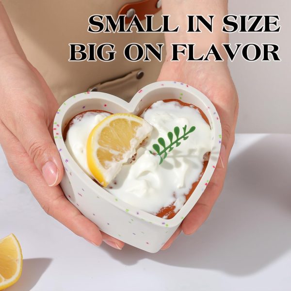 AOTASO Heart Cake Pans 4 Inch Nonstick Silicone Baking Molds-2