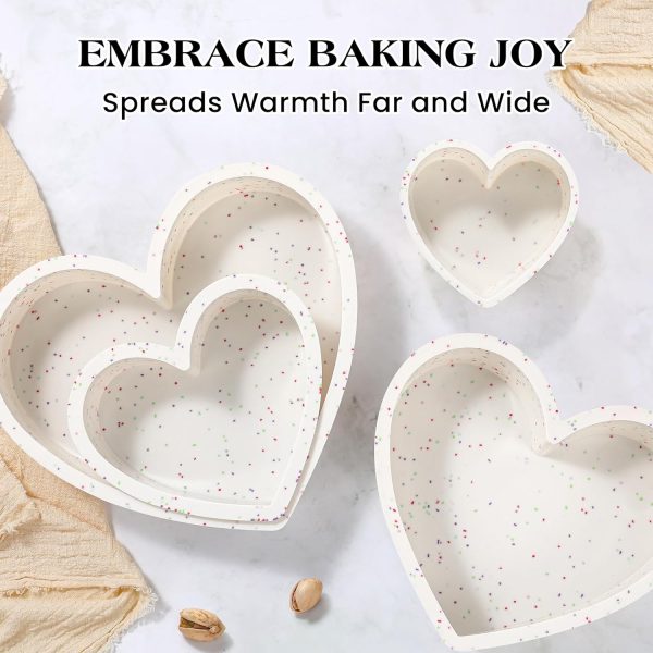 AOTASO Heart Cake Pans 4 Inch Nonstick Silicone Baking Molds-8