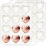 AOTASO Heart Cake Pan Silicone Nonstick 12 Cup Baking-0
