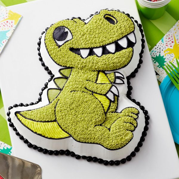 Wilton Dinosaur Cake Pan Aluminum Oven Safe Baking-1
