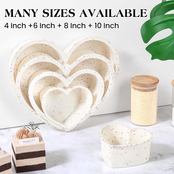 AOTASO Heart Cake Pan 8 Inch Nonstick Silicone Baking-8