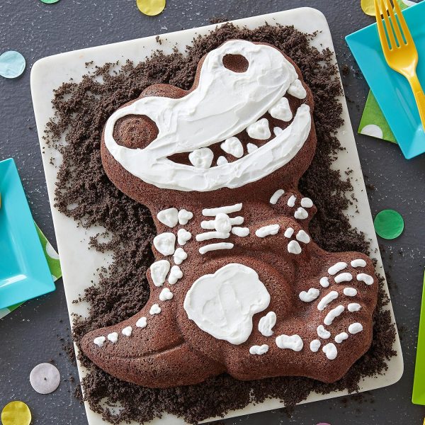 Wilton Dinosaur Cake Pan Aluminum Oven Safe Baking-3