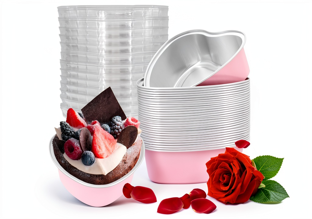 Pink heart cake pans ready for baking