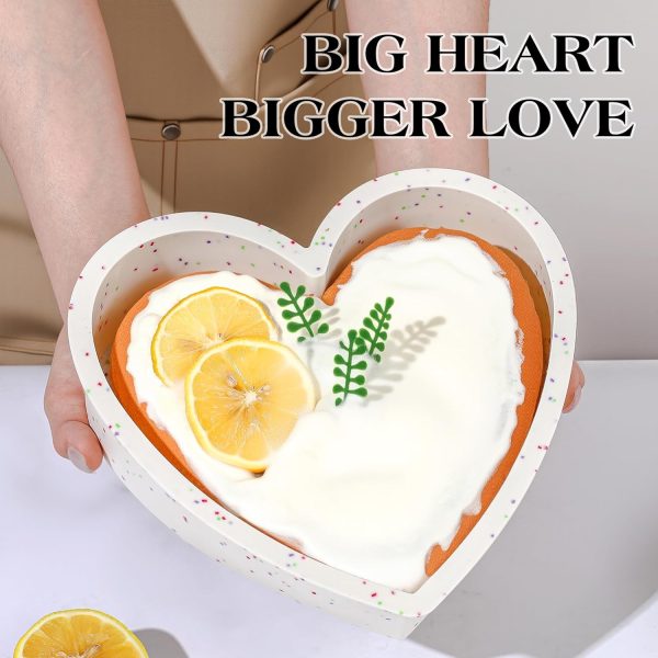 AOTASO Heart Cake Pan 8 Inch Nonstick Silicone Baking-3