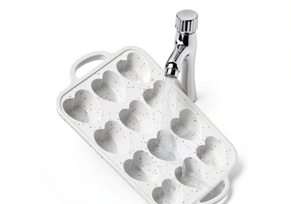 AOTASO Heart Cake Pan Silicone Nonstick 12 Cup Baking-4