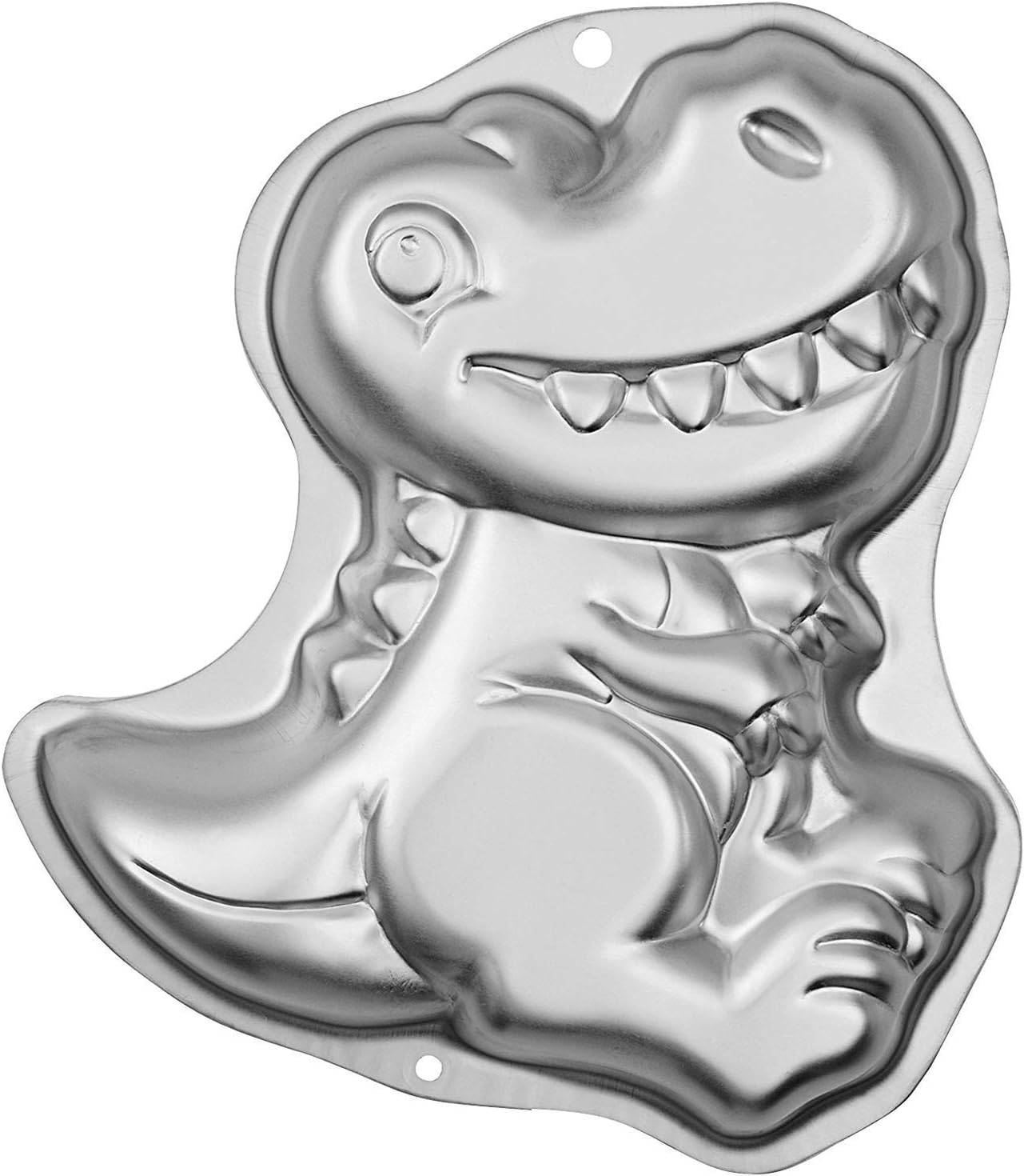 Wilton T-Rex dinosaur cake pan on a kitchen counter