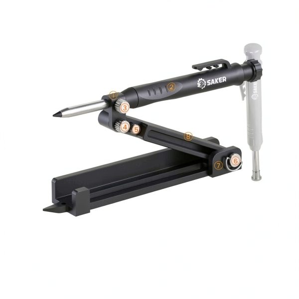 Saker Aluminum Scriber Tool SAK-1 Black Twist Lock 0.5mm Broad Point-3
