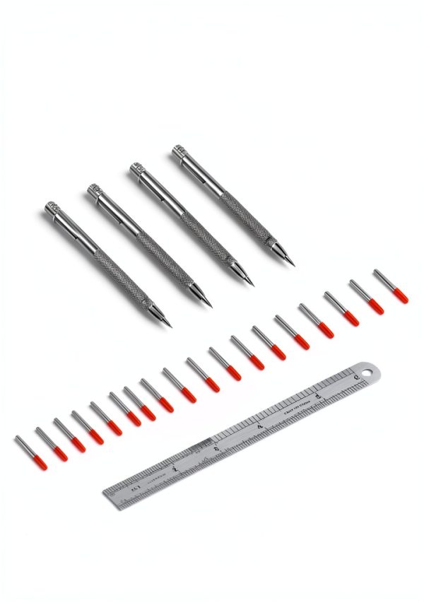 RedStar Tools PSMYP Tungsten Carbide Scriber with Magnet 4‑Piece Set-1