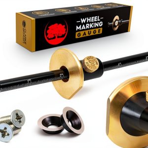 Clarke Brothers Brass Marking Gauge Wheel 8in Retractable Scriber-0