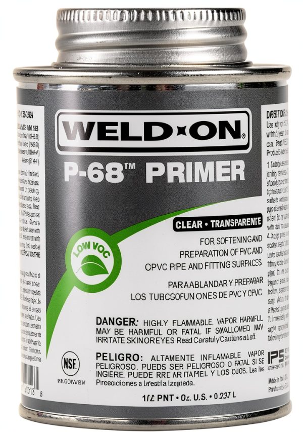 Weld-On PVC/CPVC Primer 10213 P-68 Fast Active Low-VOC 1/2 Pint-0