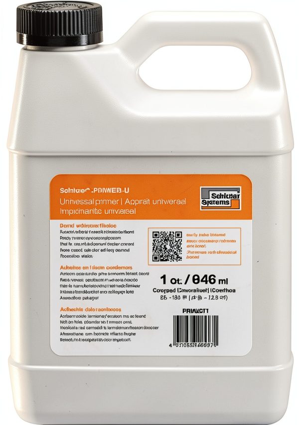 Schluter PRIMER-U Universal Primer, Enhances Adhesion for Mortars - Water-Based, Low Odor, 1 QT (946 ML) - PRMUQT1-0