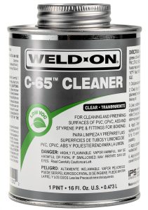 Weld-On 10202 C-65 PVC/CPVC/ABS Cleaner Low VOC Clear 1 Pint-0