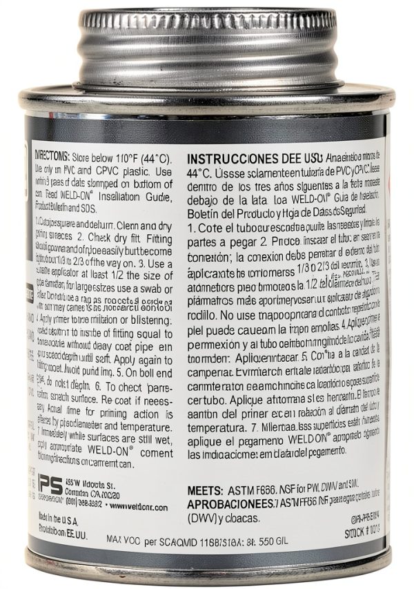 Weld-On PVC/CPVC Primer 10213 P-68 Fast Active Low-VOC 1/2 Pint-1