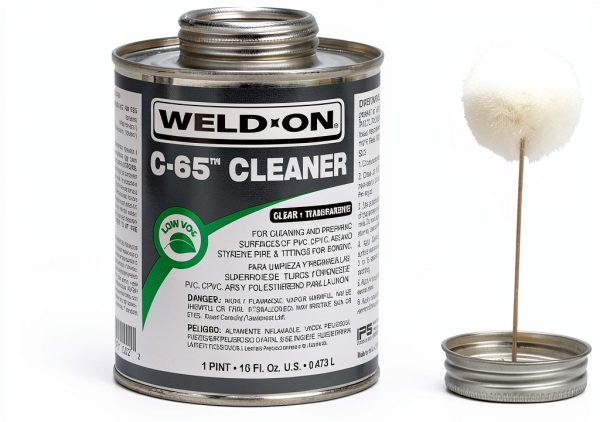 Weld-On 10202 C-65 PVC/CPVC/ABS Cleaner Low VOC Clear 1 Pint-2