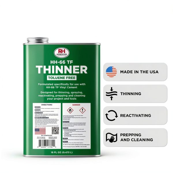 HH-66 Toluene Free Thinner 16 oz RH Adhesives - Vinyl Cement Cleaner-1