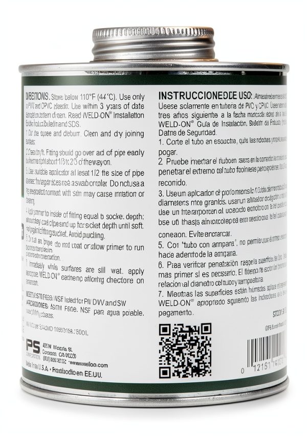 Weld-On 14030 Plumbing PVC/CPVC Primer Fast Acting Low VOC 1 Quart-1
