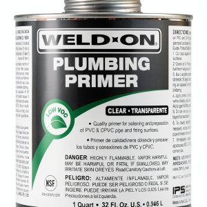 Weld-On 14030 Plumbing PVC/CPVC Primer Fast Acting Low VOC 1 Quart-0