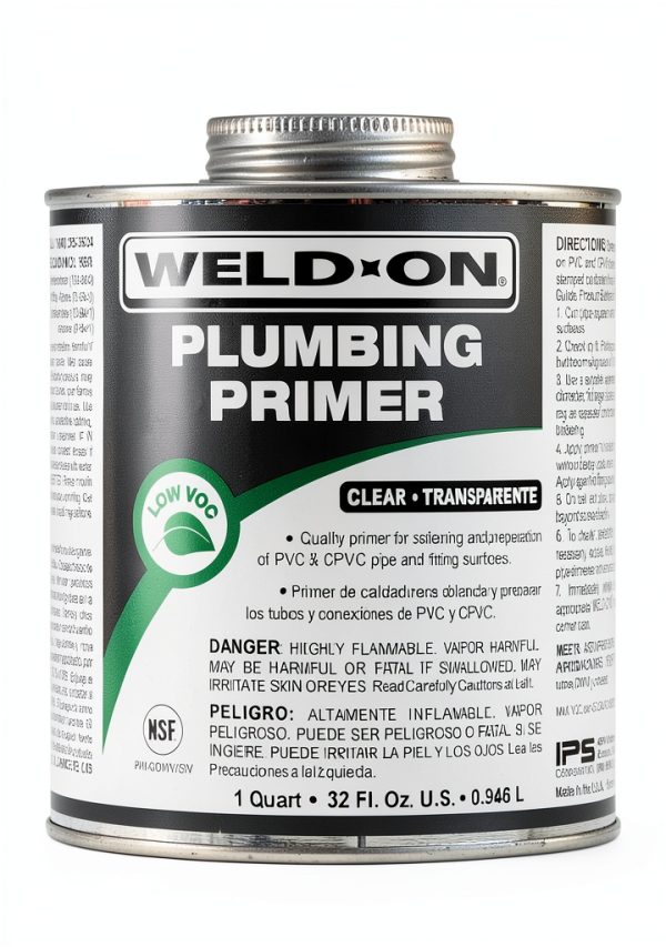 Weld-On 14030 Plumbing PVC/CPVC Primer Fast Acting Low VOC 1 Quart-0